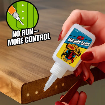 Super Glue - Max Strength Adhesive for Plastic, Wood, Metal, Ceramic, Rubber, Leather, Paper, Long-Lasting Professional Grade Cyanoacrylate