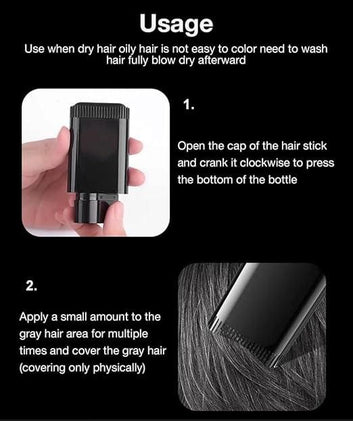 2Pack Safe and Convenient Comb Hair Dye, Waterproof and Sweat-Proof Hair Dye Comb, Quick Touch-Ups, 2 in 1 Instant Dye for Women & Men (Black-Brown)