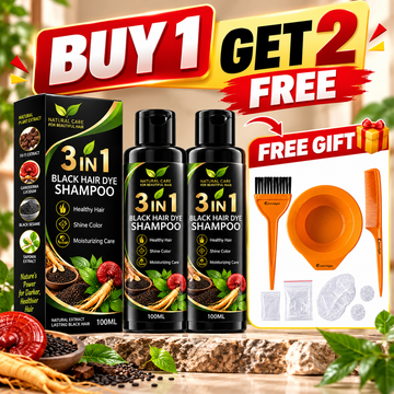ORIGINAL 3-IN-1 BLACK HAIR DYE SHAMPOO (AYURVEDIC NO SIDE EFFECT)