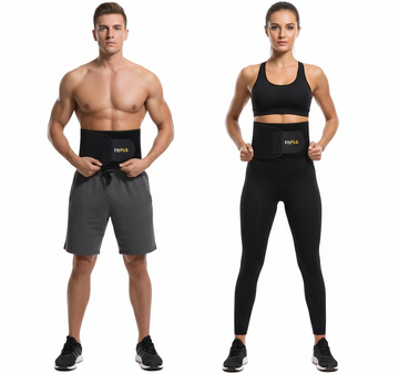 FIT PICK Sweat Belt, Stomach Belt for Women and Men Non-Tearable, Sauna Belt Waist Trainer, Sweat Belt for Men and Women - Black