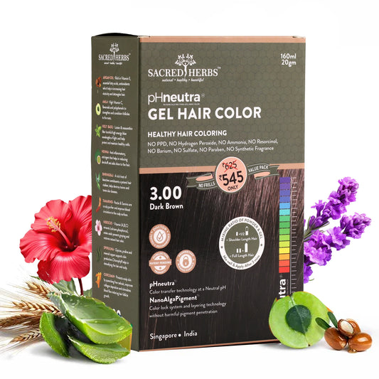 SACRED HERBS Hair Color - No Ammonia, PPD Free, 100% Vegan, and Free from Synthetic Ingredients (Auburn Pure Henna, 390 ML) BUY 1 GET 1 FREE (MAN & WOMAN)